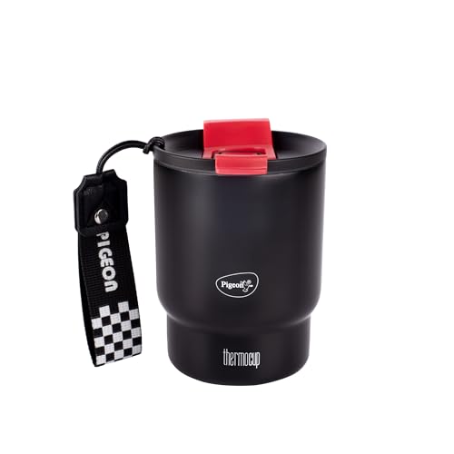 Pigeon Thermocup 350 ml: Stainless Steel Vacuum Insulated Coffee Cup/Tumbler for Hot and Cold Drinks, BPA-Free, Leak-Proof, Coffee Mug with Double Lid