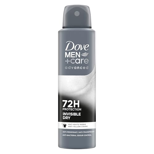 (-23%) Dove Dove Men + Care Invisible Dry Spray Advanced Care Deodorant für Herren, mit 1/4 Feuchtigkeitscreme, feuchtigkeitsspendende und fleckenabweisende Formel, Schutz bis zu 72 Stunden, 6 Stück à 150 ml