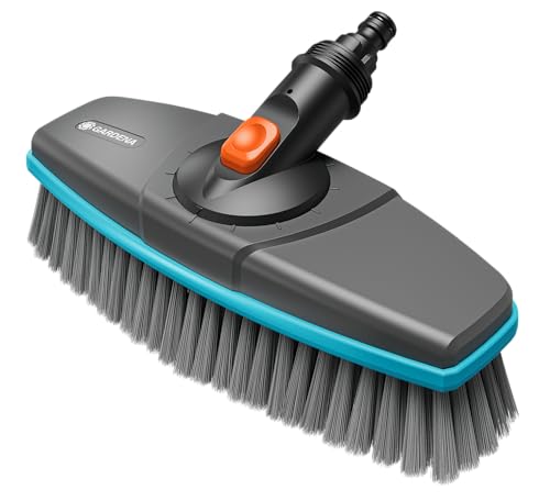 🔥 STARKER PREIS (-61%) Gardena Cleansystem Stielbürste Soft: Bürste zum Reinigen von empfindlichen Oberflächen, weiche Borsten, drehbar, zum Anschluss an Cleansystem Stiel, ideal für größere Flächen (18810-20)