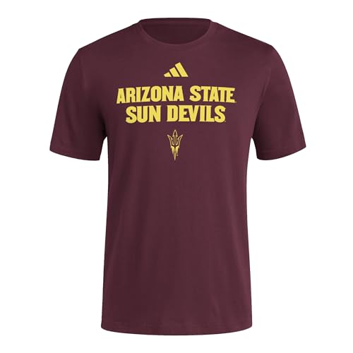 adidas Men's NCAA Fresh Team Graphic T-Shirt, Team Maroon/Arizona State University, Small Tall