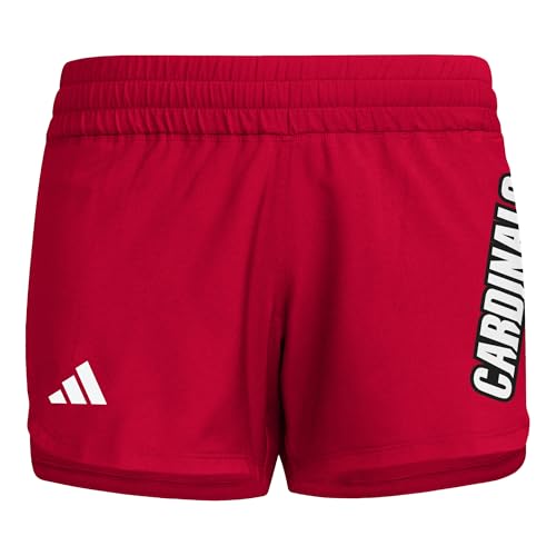adidas Women's D4T Woven University of Louisville Training Shorts, Team Power Red/White/University of Louisville, Medium/3" Inseam