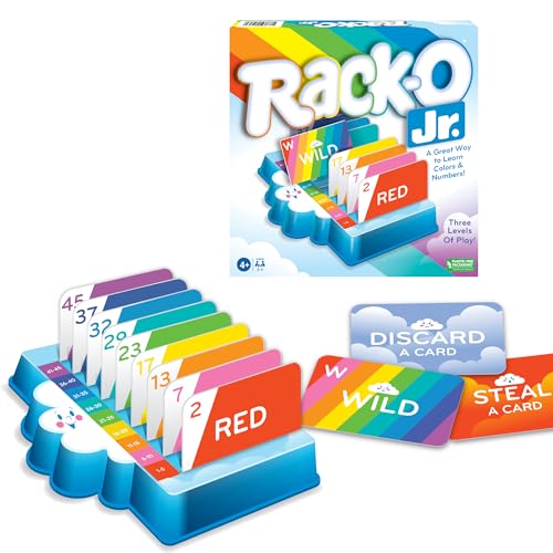 Winning Moves Rack-O Jr Games USA, Children's Edition of The Game of Rack-O for 2 to 4 Players, Ages 4+