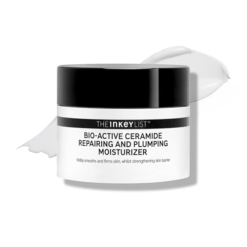 The INKEY List Bio-Active Ceramide Repairing and Plumping Moisturizer 1.7fl oz/50ml, Anti-Ageing Skincare, 24-Hour Hydration Cream, Vegan Friendly, Su