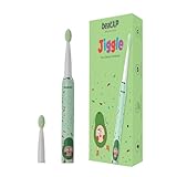 beatXP Jiggle Sonic Electric Toothbrush for Kids with 2 Brush Heads 3 Cleaning Modes Rechargeable Electric Toothbrush 20500 strokesmin with Long Battery Life Leafy Green