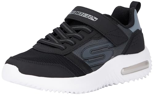 Skechers Boy's Microspec Advance Sneaker, Blue/Lime, 9 Toddler