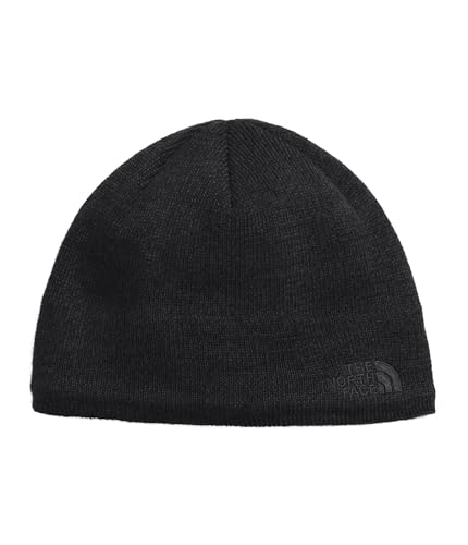 THE NORTH FACE Jim Beanie | Classic Fit, Winter Hat for Men & Women, Warm Fleece Headband & Embroidered Logo, TNF Black Heather, One Size