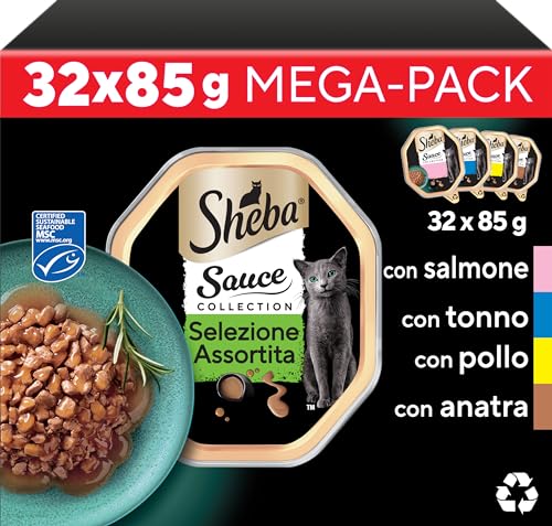 (-46%) SHEBA Adult Sauce Collection Mix Katzennassfutter in Sauce Schale 32 x 85g
