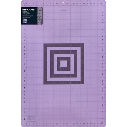 Fiskars Self Healing Cutting Mat with Grid for Sewing, Quilting, and Crafts - 24" x 36 Grid Lilac/Mountain Haze