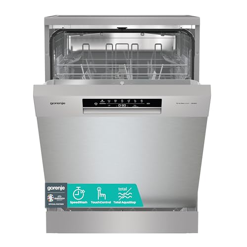(-22%) Gorenje GS642E90X Freistehender Geschirrspüler, 60 cm, 13 Maßgedecke, Total AquaStop, vollständiger Überlaufschutz, Hygiene Programm, SpeedWash Funktion, Selbstreinigung, UltraClean Besteckkorb