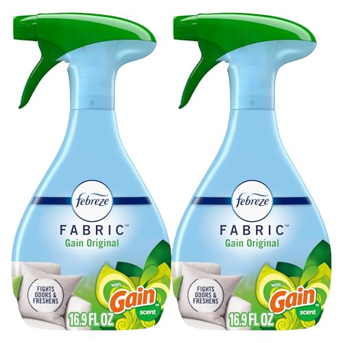 Febreze Odor-Fighting Fabric Refresher with Gain, Original, 16.9 fl oz, Pack of 2