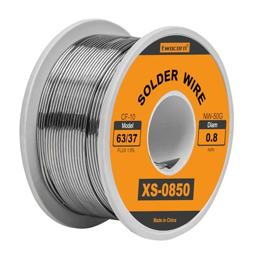 Twocorn 63/37 Solder Wire,hig...Electric Soldering (0.8mm 50g