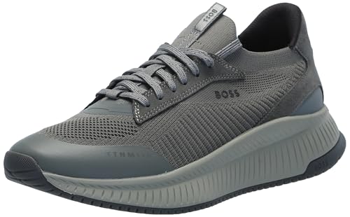 BOSS Modern Knit Structure Running Sneaker, Mushroom Grey, 11