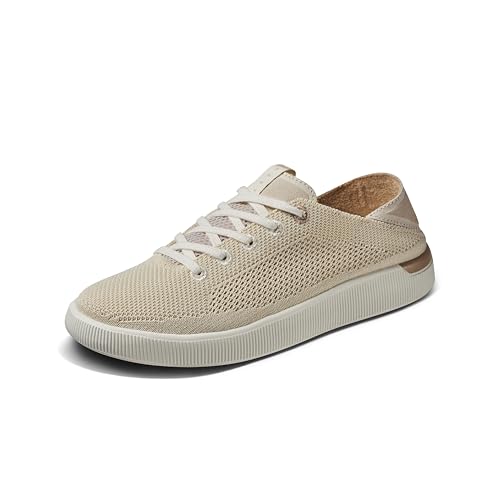 Reef Neptune Womens Shoe, Lightweight & Breathable Stretch Knit Upper, Soft Cushion Footbed, Vintage, 8