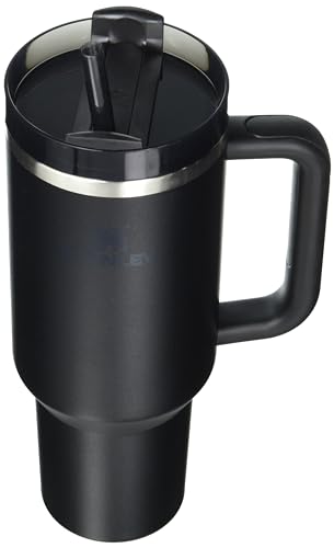 STANLEY Quencher H2.0 Tumbler with Handle and Straw 40 oz | Flowstate 3-Position Lid | Cup Holder Compatible for Travel | Insulated Stainless Steel Cup | BPA-Free | Black 2.0