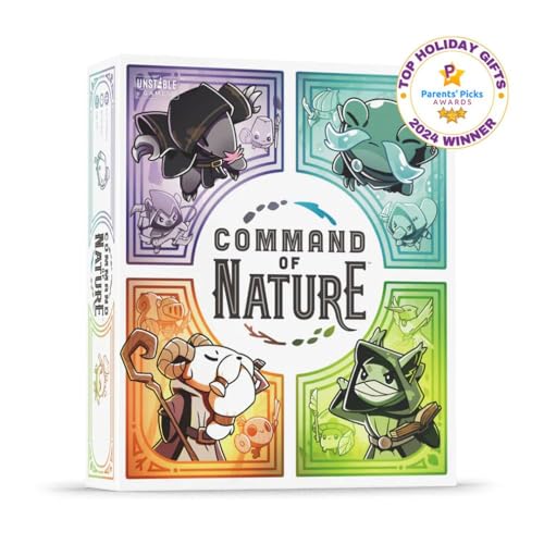 Unstable Games - Command of Nature Base Game - from The Creators of Unstable Unicorns - A Competitive Strategic Deck-Building Card Game for Kids, Teens, Adults