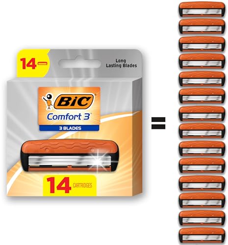 Comfort 3 Refillable Refill Razor Cartridges Three Blade Disposable