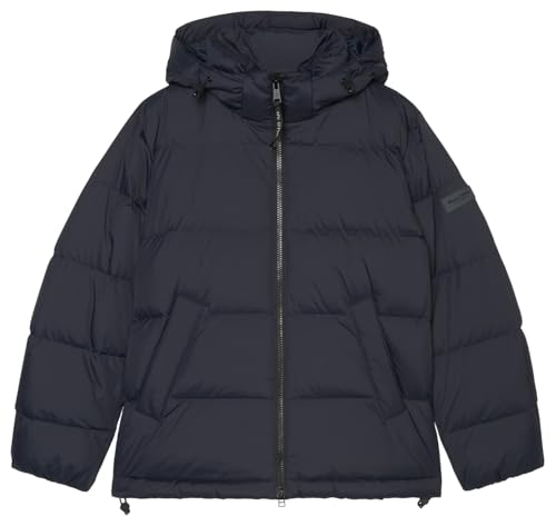 (-48%) Marc O'Polo Herren Daunenjacke mit Kragen gefüttert, Blau (Dark Navy), XXL