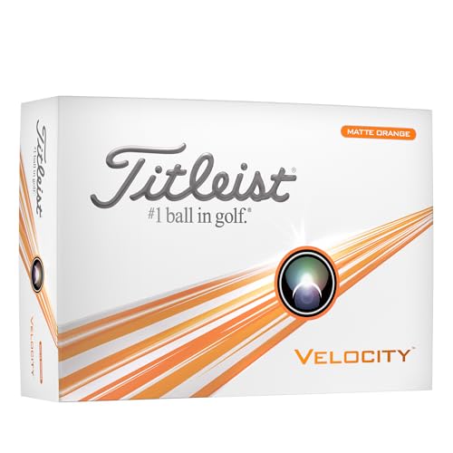 Titleist Velocity Golf Balls, Matte Orange (One Dozen)