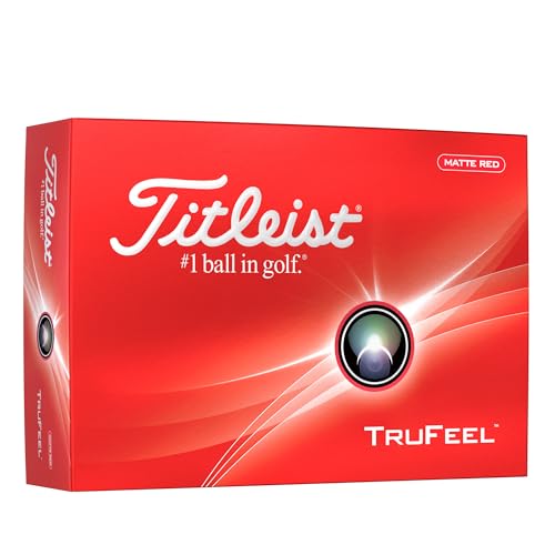 Titleist TruFeel Golf Balls, Matte Red (One Dozen)