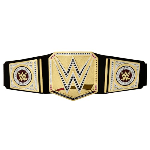 Mattel WWE Championship Title, Undisputed WWE Universal Championship Role-Play & Costume Accessory, Wearable Leather-like Belt 3+ Feet with One-Time Adjustment