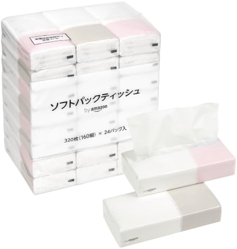 by Amazon ソフトパックティッシュ 24パック入の商品画像