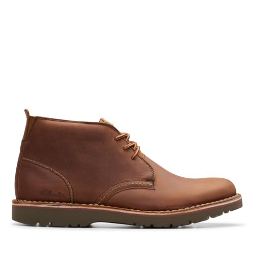 Clarks Collection Men's Eastridge Mid Chukka Boot, Light Brown Leather, 12 Wide US