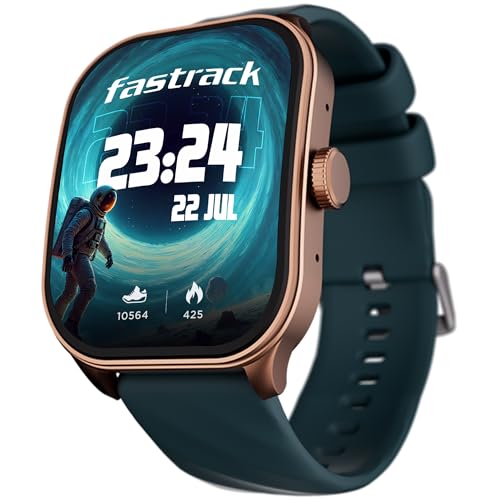 Fastrack Limitless FS2 Pro Smartwatch|1.96" Super AMOLED Arched Display with Functional Crown and Resolution of 410X502|Singlesync BT Calling|Nitrofas