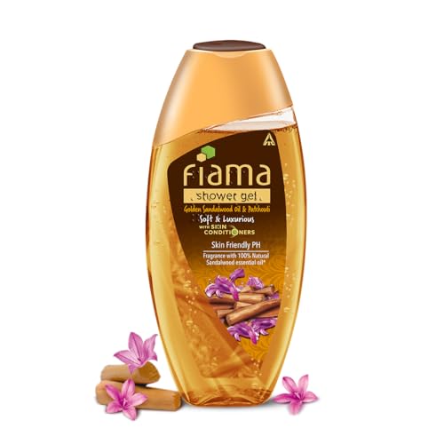 Fiama Body Wash Shower Gel Golden Sandalwood Oil and Patchouli, 250ml, Body Wash for Women & Men with Skin Conditioners for Soft and Luxurious Skin, S