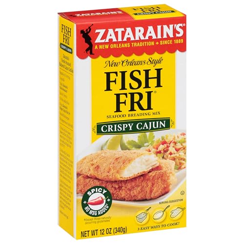 Zatarain's Crispy Cajun Fish Fri Seafood Breading Mix, 12 oz (Pack of 8)