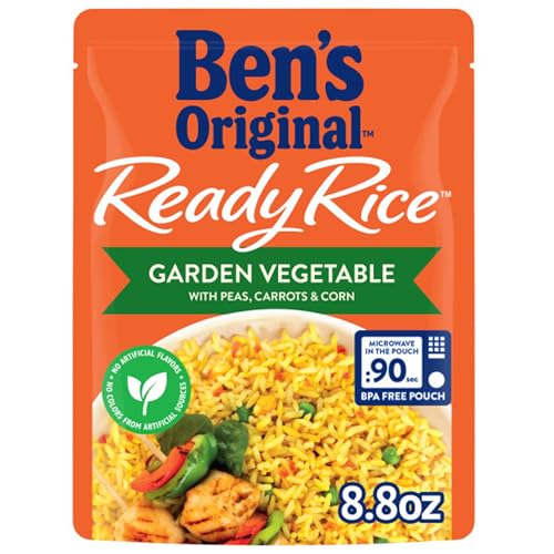 Ready Rice Garden Vegetable Flavored Rice Easy Dinner Side 88 Oz Pouch