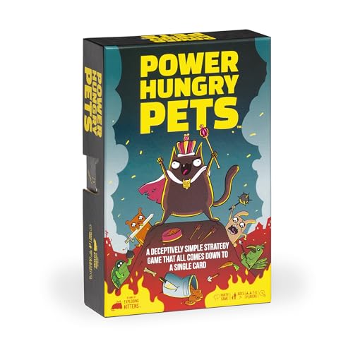Exploding Kittens Power Hungry Pets 2-6 Players - Ages 7+ - 15 Minutes to Play - Strategic and Simple Card Game - Party Game, Family Game Night, Kid and Adult Card Game
