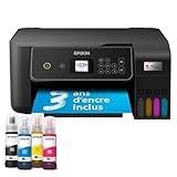 Epson EcoTank ET-2870 Impresora de Depósito de Tinta | Para Uso Intensivo en Hogar | Wi-Fi | A4 | Imprimir, Copiar, Escanear | Pantalla LCD 3,7cm | Tinta Incluida Para 3 Años