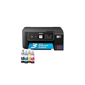 Epson EcoTank ET-2870 Impresora de Depósito de Tinta | Para Uso Intensivo en Hogar | Wi-Fi | A4 | Imprimir, Copiar, Escanear | Pantalla LCD 3,7cm | Tinta Incluida Para 3 Años