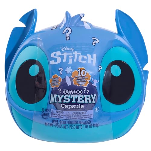 Disney Stitch Jumbo Mystery Capsule, 9 inch Figure, Surprise Outfits, Alien, Kids Toys for Ages 3 Up by Just Play