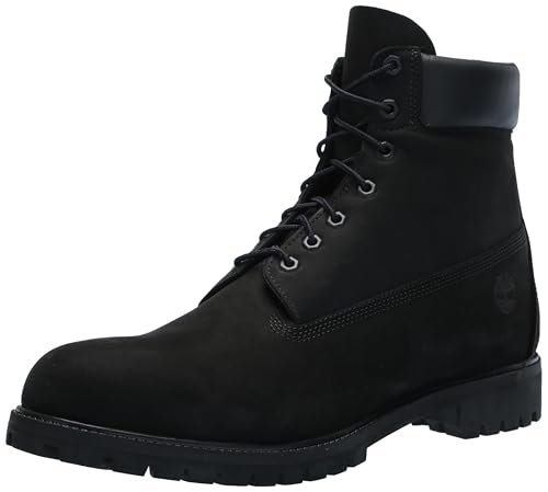 Timberland Men's Premium 6 Inch Lace Up Waterproof Boot, Black-NEW 2024, 8.5 Medium
