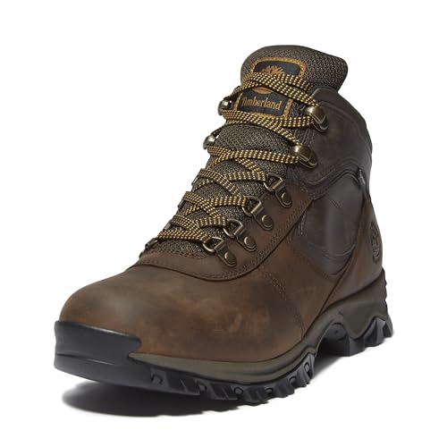 Timberland Men's Mt. Maddsen Anti-Fatigue Hiking Wateproof Leather Hiking Boot, Dark Brown Full-Grain, 7.5 Medium