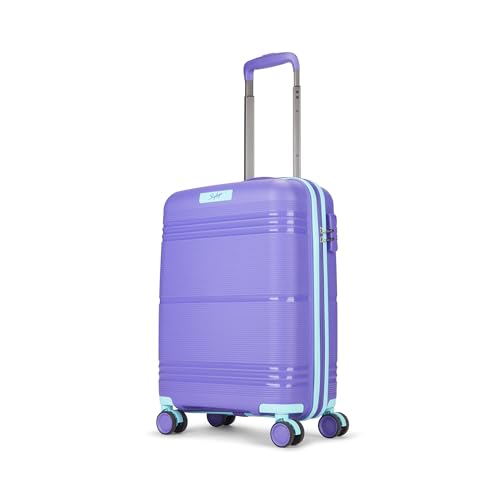 Cabin Paratrip Hard Luggage (55 cm) | Polypropylene Luggage Trolley with 8 Spinner Wheels| Purple Oppulence | Unisex