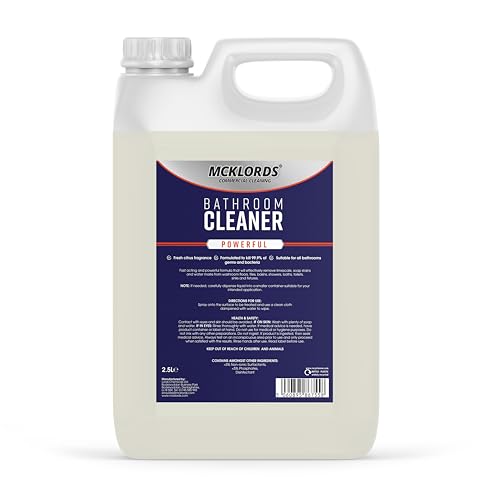McKLords Commercial Bathroom and Washroom Professional Cleaner, 2.5 Litre Clear