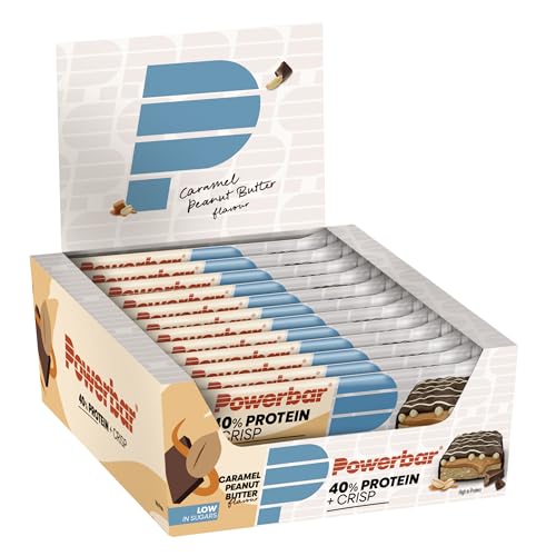 (-34%) Powerbar 40% Protein + Crisp Bar (12x40g) Caramel Peanut Butter - Riegel - Protein Riegel