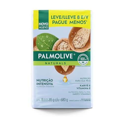 Palmolive Naturals Karité e Vitamina E Sabonete em Barra, 8x85g