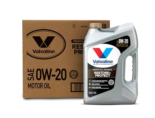 Valvoline Restore & Protect Full Synthetic 0W-20 Motor Oil 5 QT, Case of 3