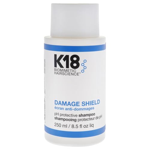 K18 Damage Shield Protective Shampoo, Reduces Frizziness & Tangles, Maintains Hair Health, 8.5 Fl Oz