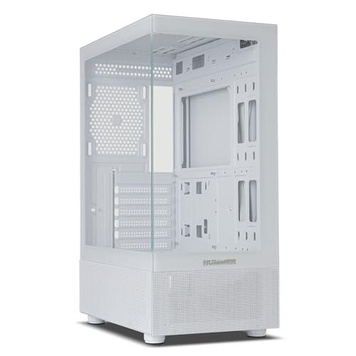 🔥 STARKER PREIS (-25%) NOX Xtreme Products Hummer Vision White – ATX/Micro ATX Mid-Tower mit Front- und Seitenpanel aus gehärtetem Glas, Platz für 5 Lüfter, unterstützt Grafikkarten bis 300 mm, USB 3.0, Weiß