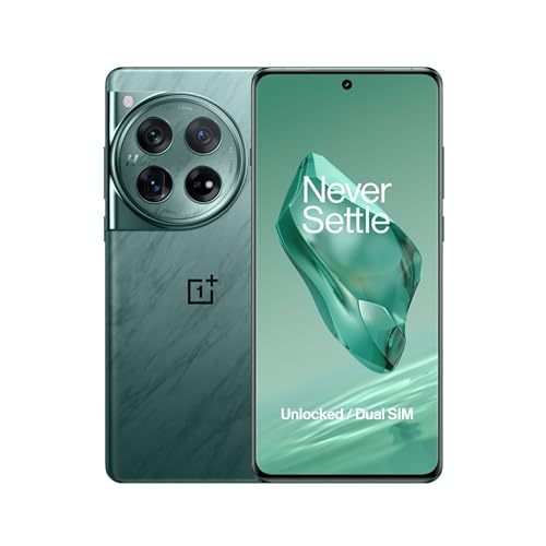 OnePlus 12 Unlocked Android Phone — Snapdragon 8 Gen 3 Phone w/ 16GB RAM, Hasselblad Camera, Dual SIM, 2K 120Hz ProXDR Display, 5400mAh Battery, SUPERVOOC Charging, OxygenOS (512GB, Flowy Emerald)