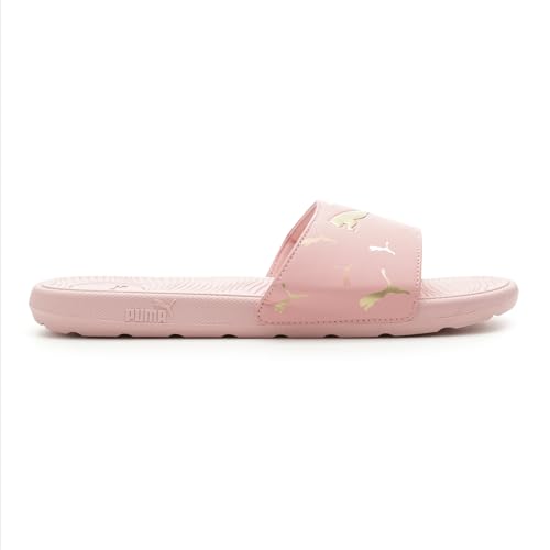 PUMA Women's Cool Cat 2.0 Slide Sandal, TOSS-Bridal Rose-Metallic Gold Silver, 7