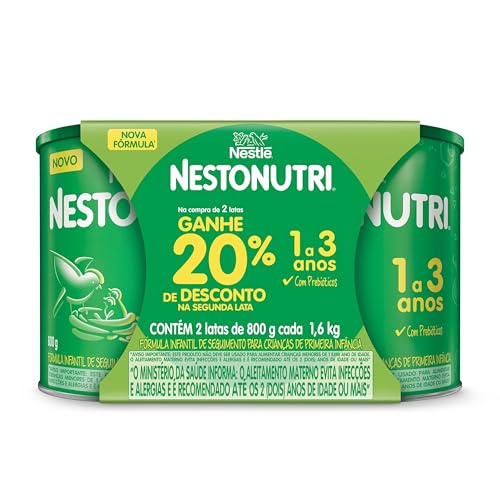 Kit com 2 Fórmula Infantil Nestonutri 1 a 3 anos 800g