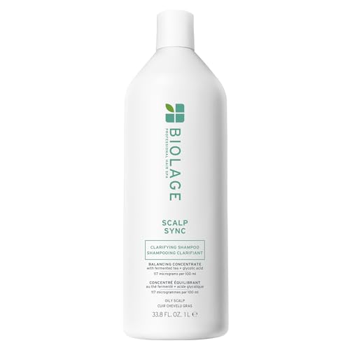 Biolage Scalp Sync Clarifying Shampoo - Residue & Buildup Remover, For Oily Scalp, Fermented Tea & Glycolic Acid, Vegan & Paraben-Free