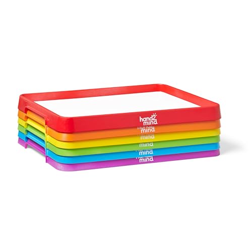hand2mind Magnetic Dry Erase Activity Trays, Stackable, Magnetic Letter, White Boards for Kids, Science of Reading Mater