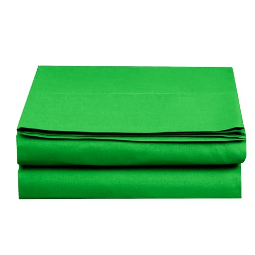 Elegant Comfort Premium Hotel Quality 1-Piece Flat Sheet, Luxury and Softest 1500 Premium Hotel Quality Microfiber Bedding Flat Sheet, Wrinkle-Free, Stain-Resistant, Queen, Emerald Green