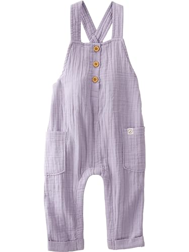 little planet by carter's unisex-baby Organic Cotton Overall Jumpsuit, Lilac, 12 Months